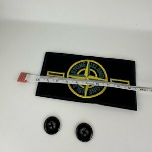 Stone Island Black Patch with Yellow Embroidery